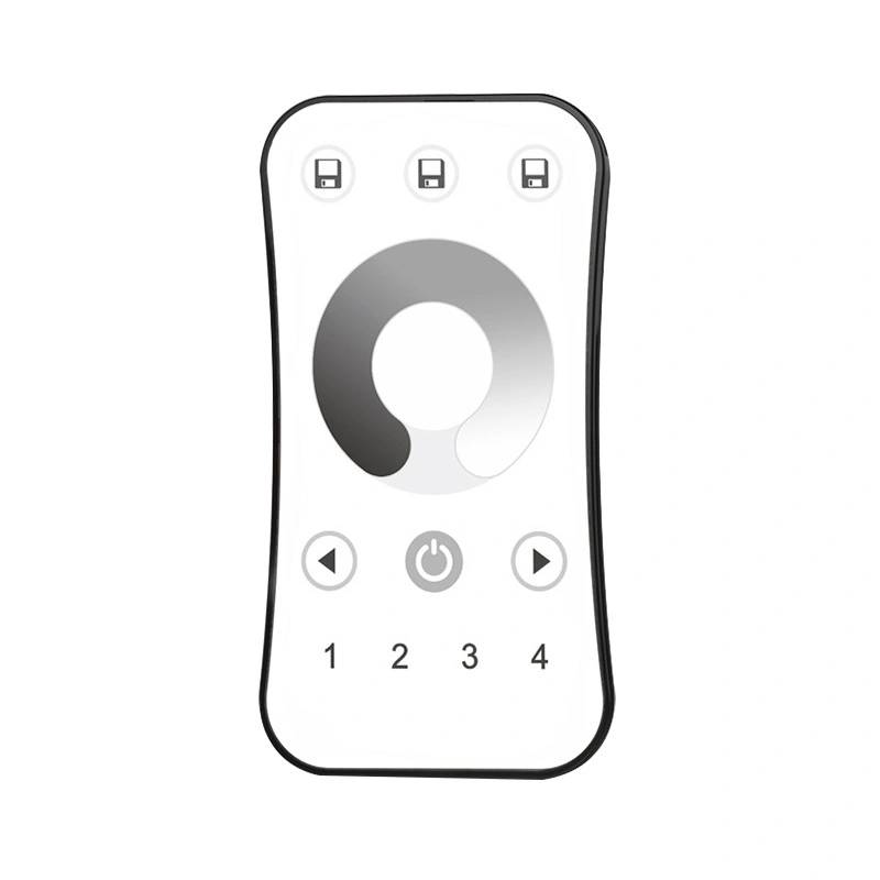 Controle remoto LED Dimmer R6-1 com botão e tela sensível ao toque integrados para uma única cor.