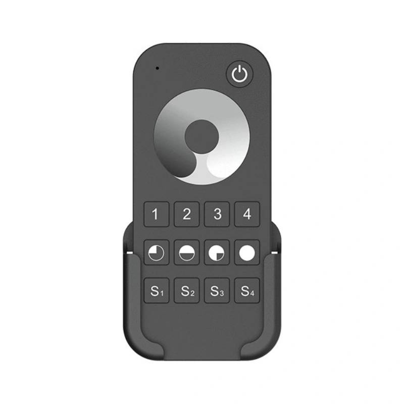 Controle remoto LED Dimmer RT1 com botão e tela sensível ao toque, integrado e de cor única.