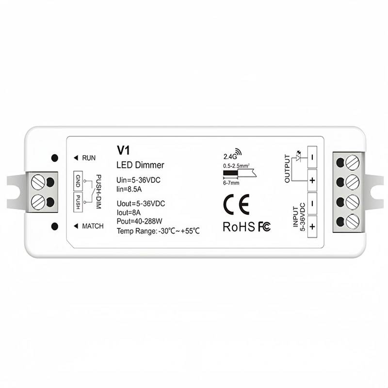 LED Dimmer Remote V1 of touch and button integrated single color remote control