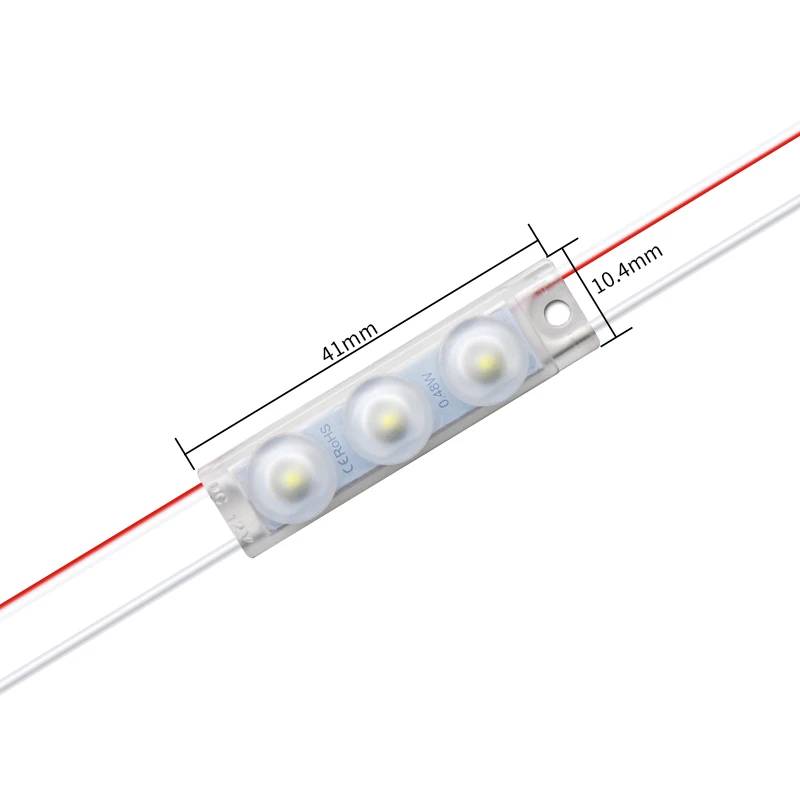 YS-M84331 SMD2835 3-LED-Modul 12V DC Hohe Lichtstärke IP65 Wasserdichte Hintergrundbeleuchtung für Profilbuchstaben und Leuchtkästen