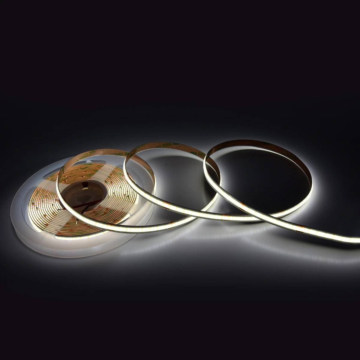YS-RNCOBX320C08 Regular 24V 8mm PCB Width COB LED Light Strip (320 LEDs/m)