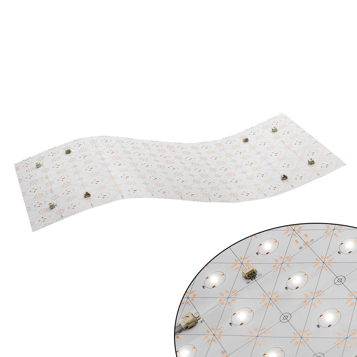 YS-F001-3055-10 12V FPC Flexible LED-Lichtfolie für Leuchtkästen (55 LEDs, 2835 SMD)