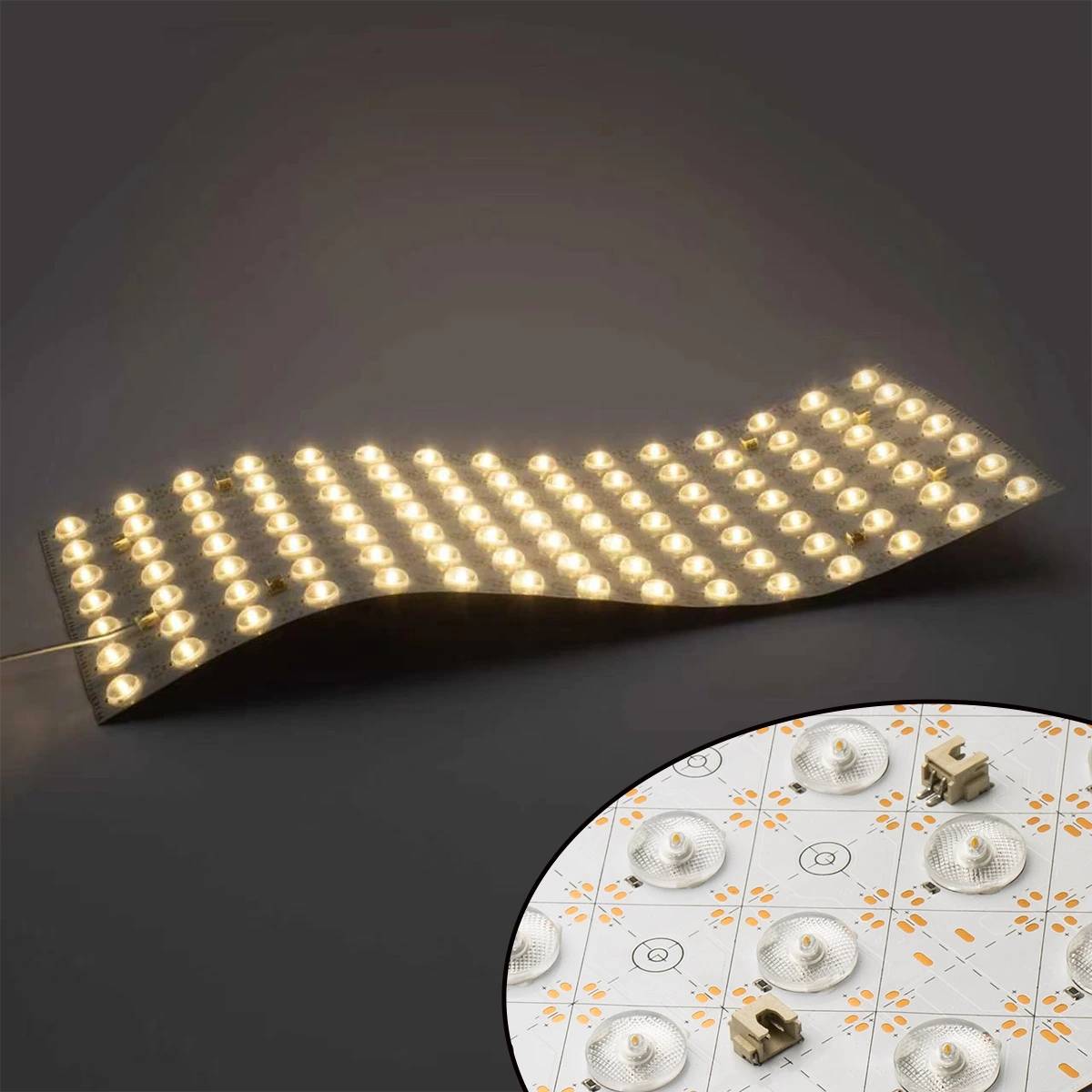 YS-F001-3105-1T 12V/24V 105LEDs Flexible LED-Lichtfolie mit Linse