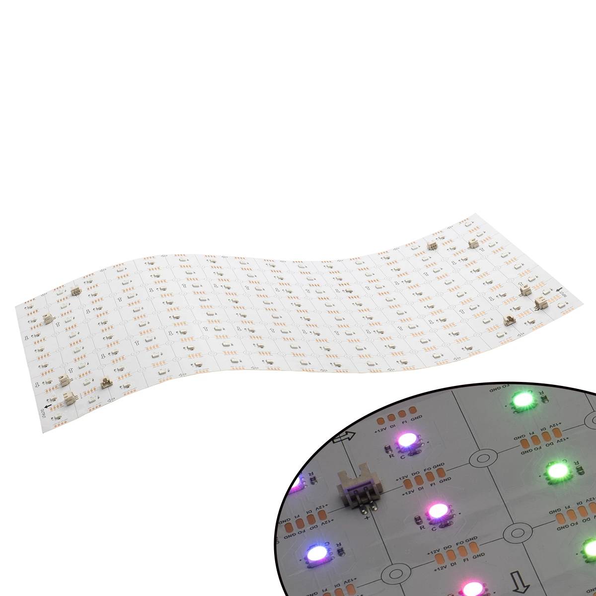 YS-D30-F12-RGB128 Folha de LED RGB endereçável SMD5050 21V