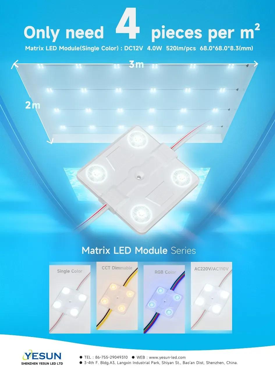 Matrix 4W waterproof led module Series, Only 4PCS for 1 squaremeter