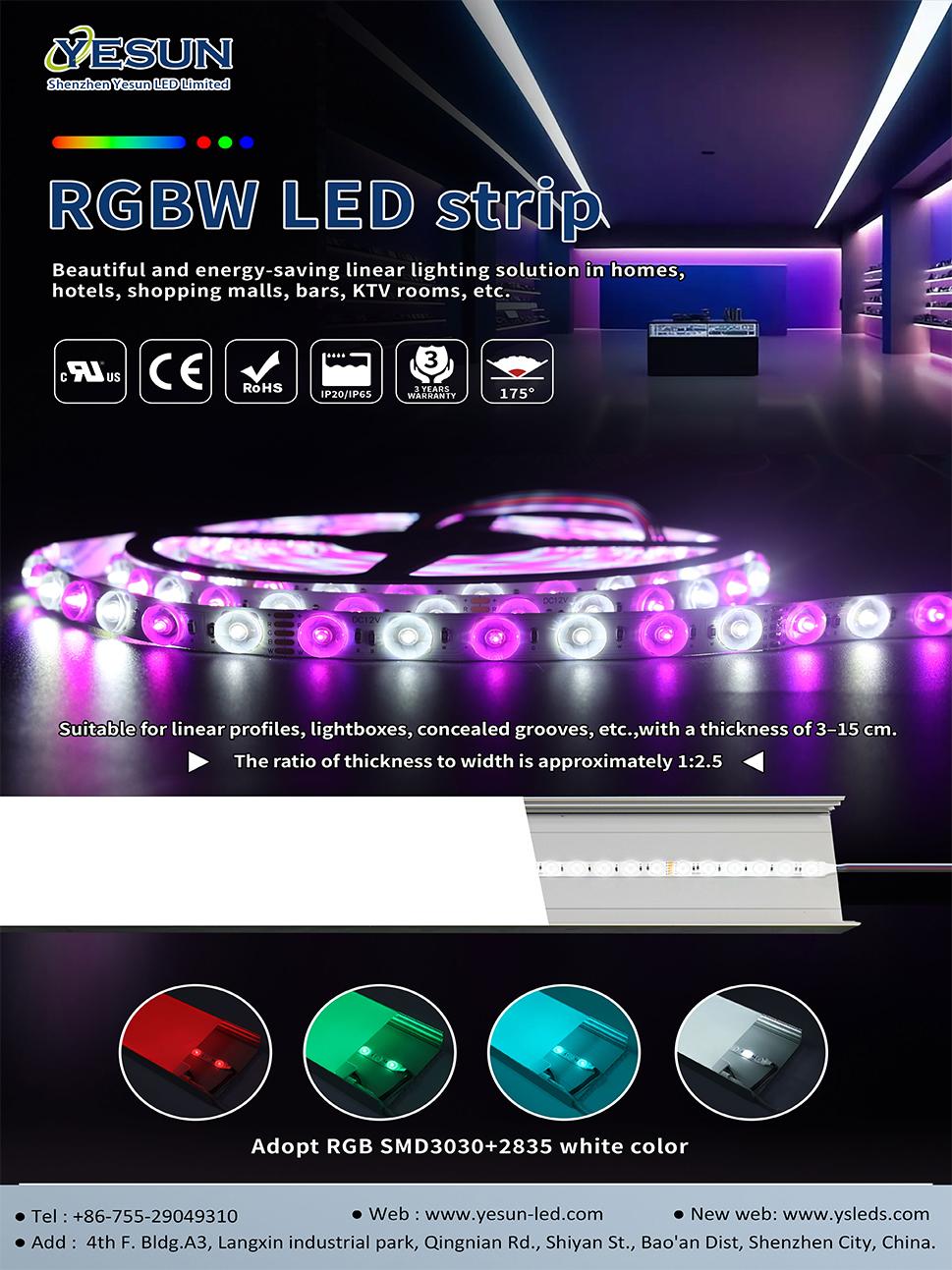 RGBW LED Strip with Lens