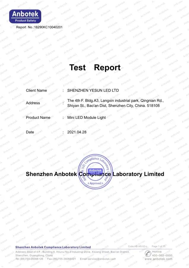 EN test report