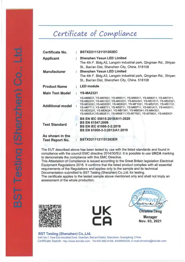 UKCA certificate