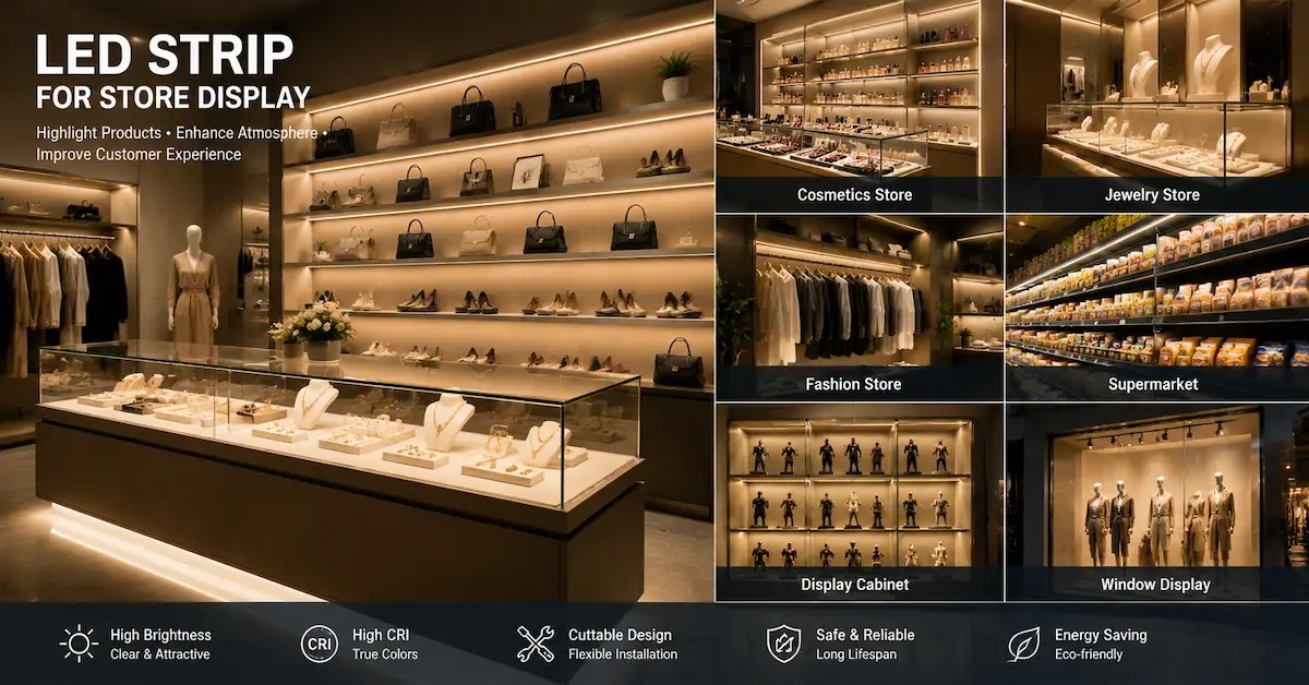 Bandes LED pour l'éclairage en magasin : comment créer de meilleures solutions d'éclairage pour les points de vente