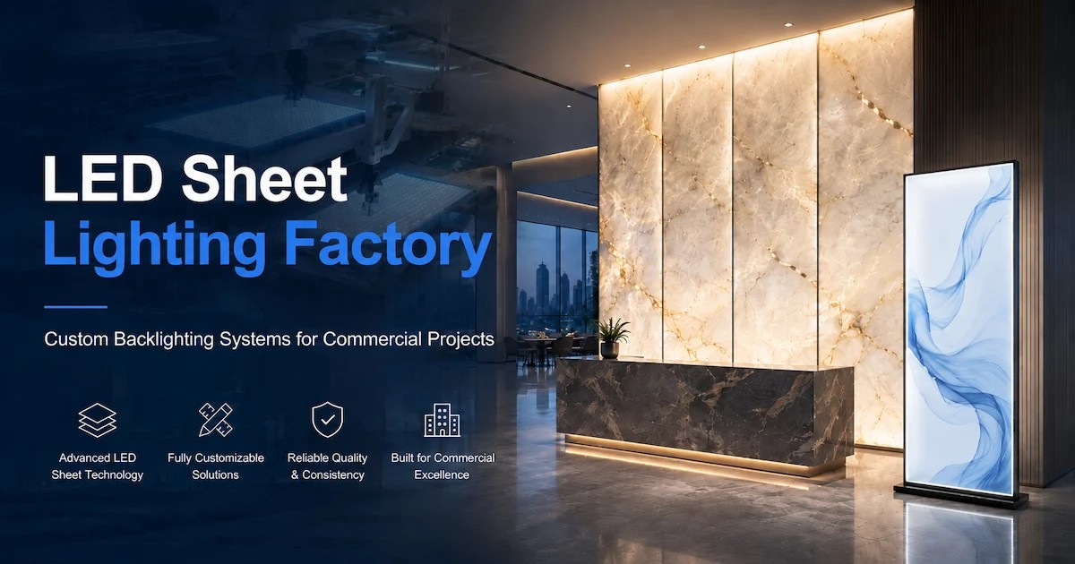 LED Sheet Lighting Factory Guide: How to Build Custom LED Backlighting Systems