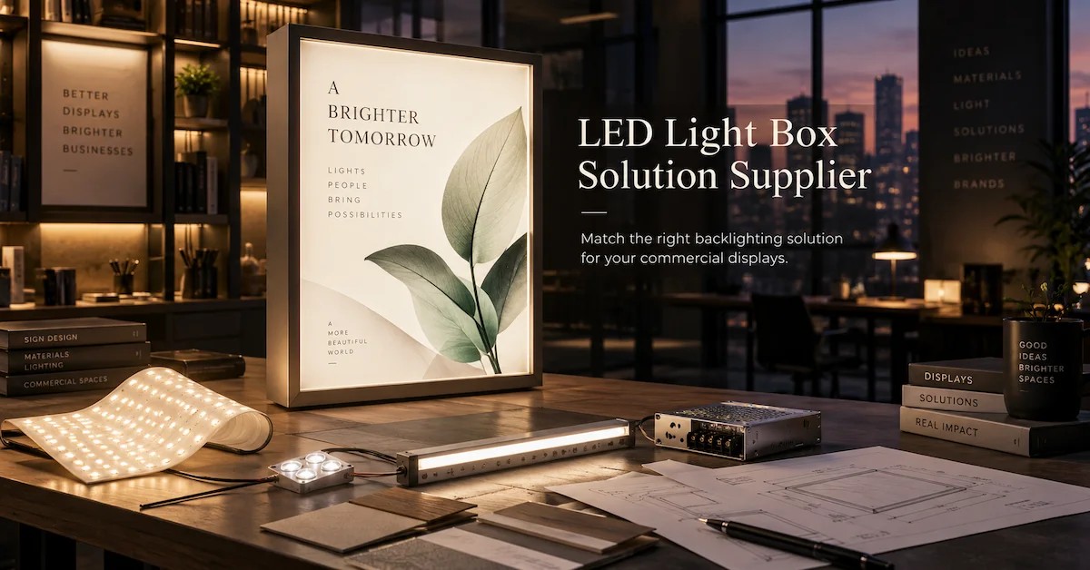 LED Light Box Solution Supplier: How to Match Light Sheets, Bars, Modules, and Finished Displays