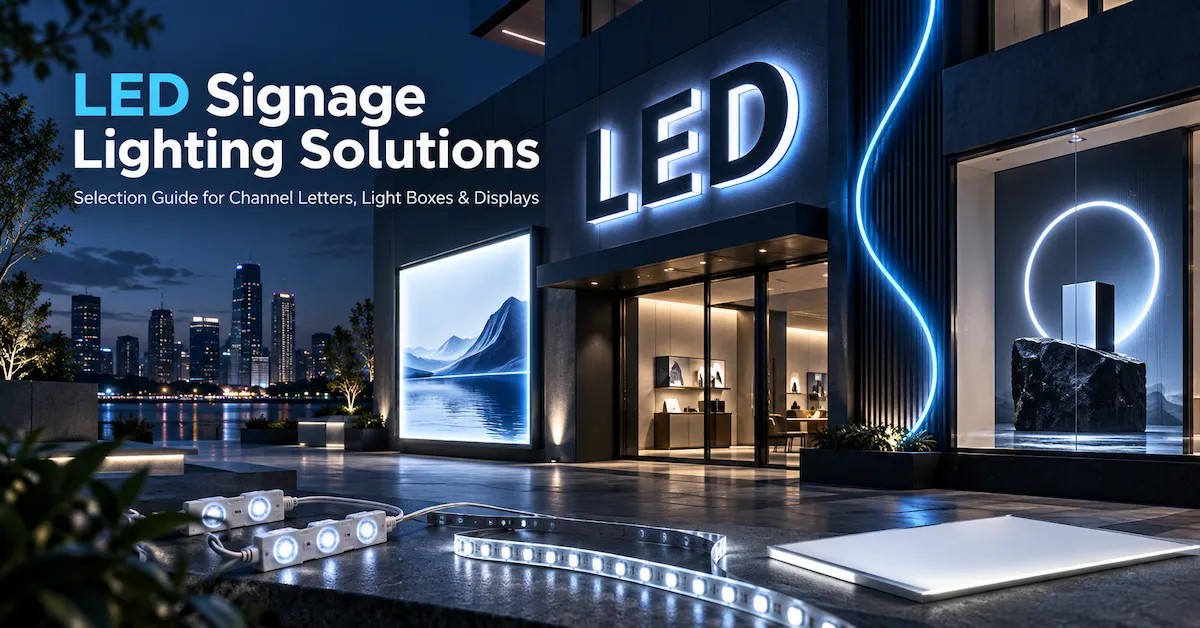 LED Signage Lighting Solutions: How to Choose the Right LEDs for Channel Letters, Light Boxes, Retail Displays, and Outdoor Signs