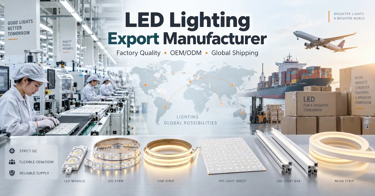 LED Lighting Export Manufacturer: How Global Buyers Evaluate Factory Quality, Certifications, OEM Capabilities, and Supply Risks