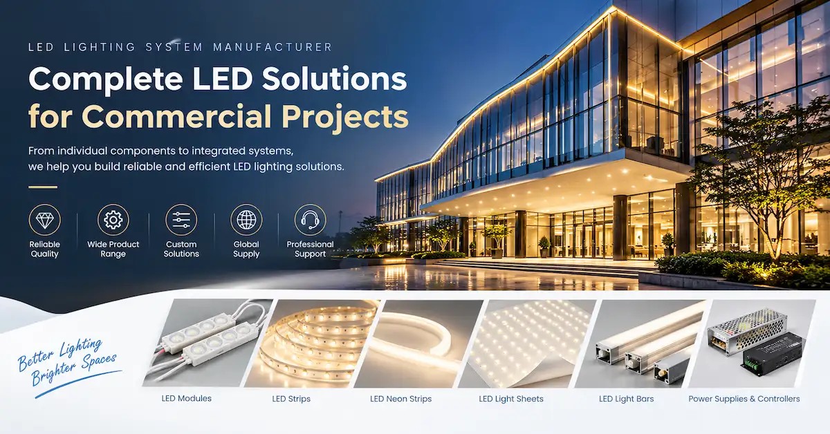 LED Lighting System Manufacturer: How to Source Matched Components for Multi-Product Commercial Projects