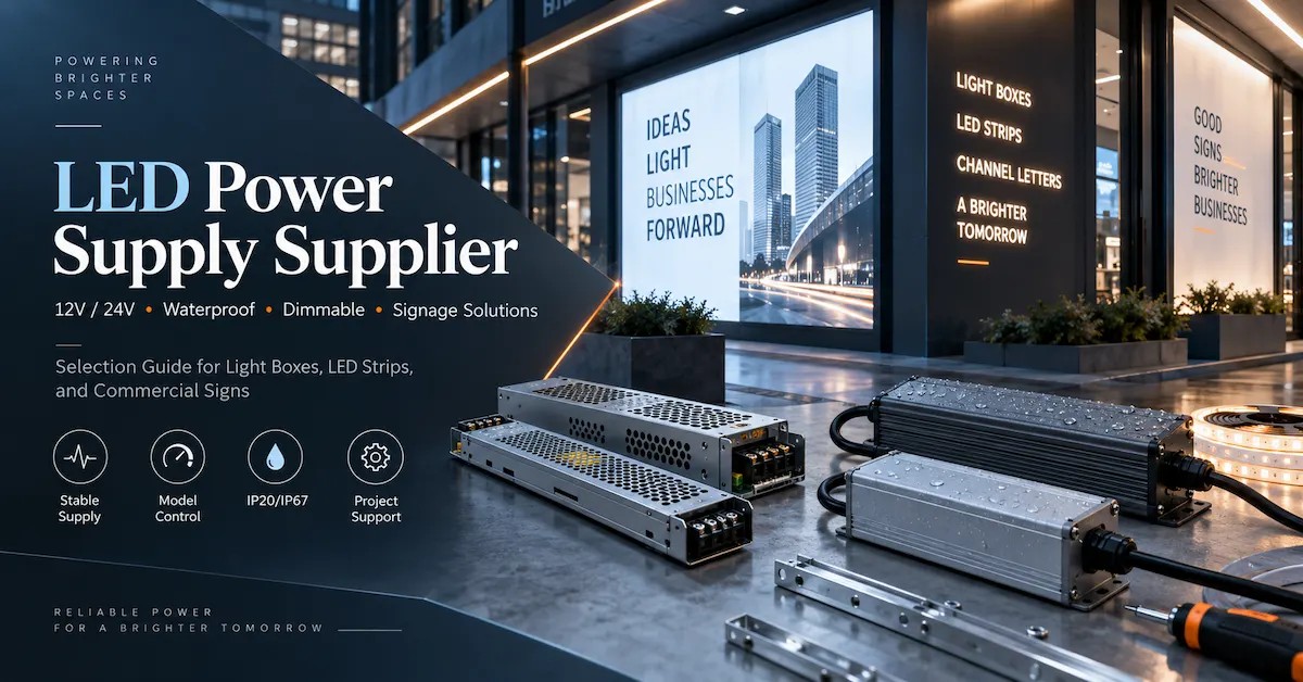 LED Power Supply Supplier: How Signage Buyers Control Models, Stock, and Repeat Orders LED Power Supply Supplier: How Signage Buyers Control Models, Stock, and Repeat Orders