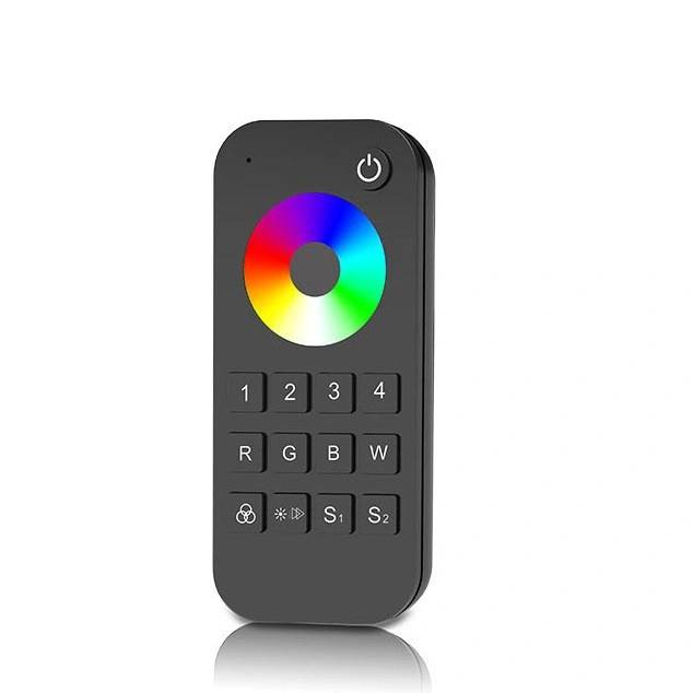 RT4 RGB/RGBW LED Remote with Touch Wheel and Independent R/G/B/W Channel Dimming RT4 RGB/RGBW LED Remote with Touch Wheel and Independent R/G/B/W Channel Dimming
