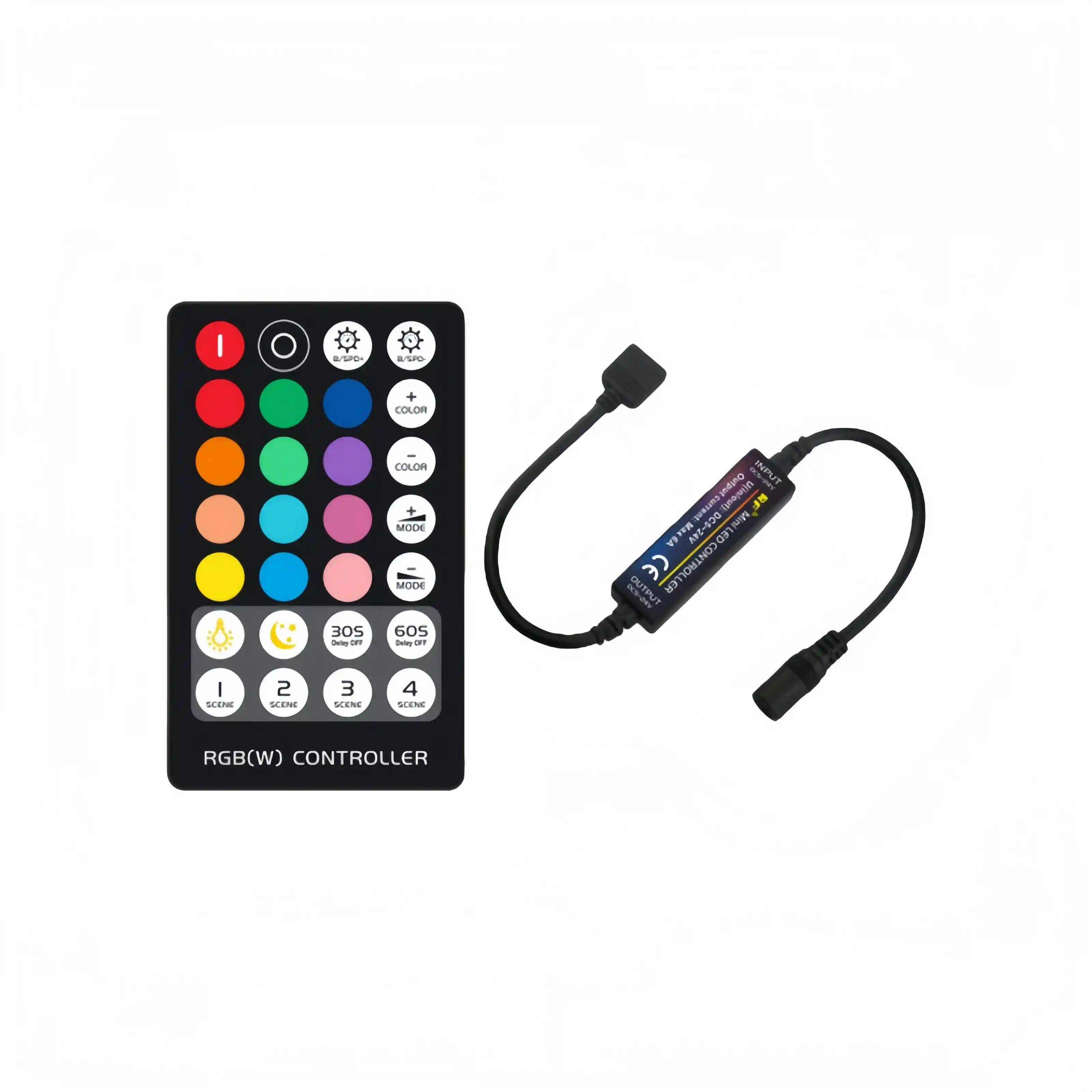 RF-M3/RF-M4 28-Key RGB/RGBW Mini LED Controller with Color and Scene Control RF-M3/RF-M4 28-Key RGB/RGBW Mini LED Controller with Color and Scene Control