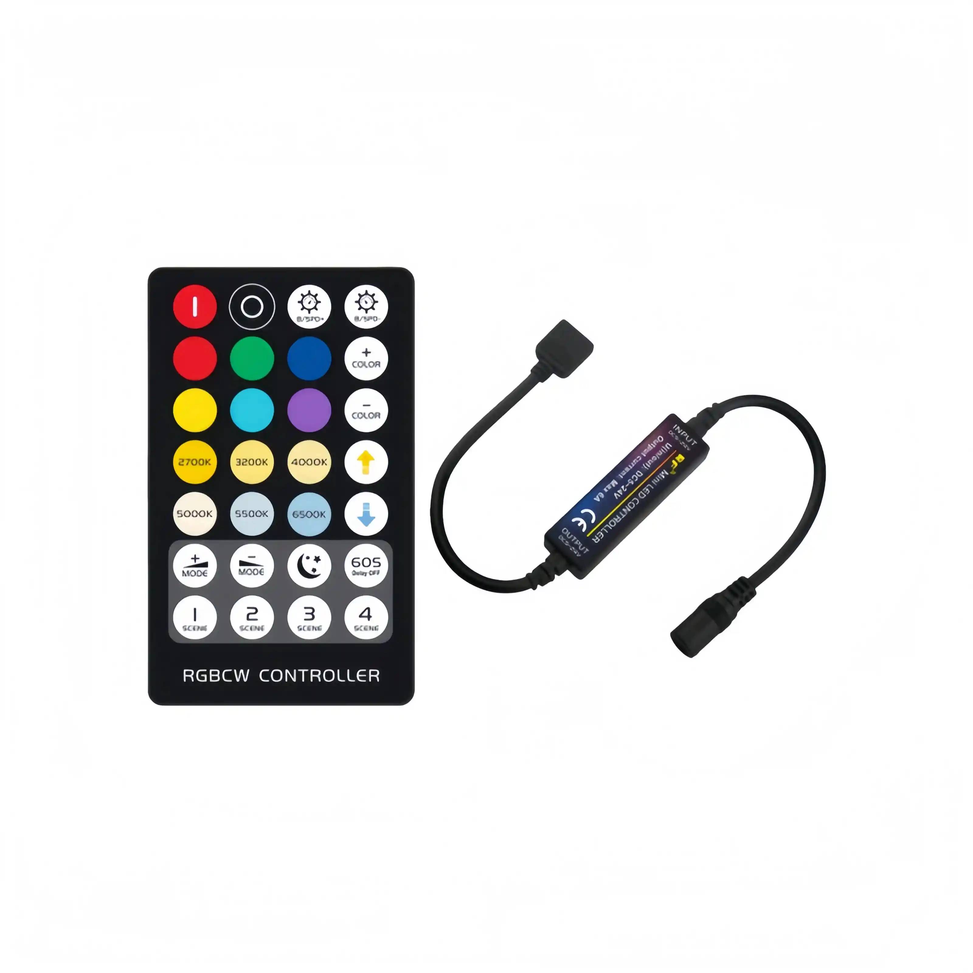 RF-M5 28-Key RGB+CCT Mini LED Controller with Color, CCT and Scene Control RF-M5 28-Key RGB+CCT Mini LED Controller with Color, CCT and Scene Control